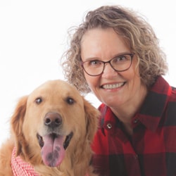 dr julia with dog staff photo