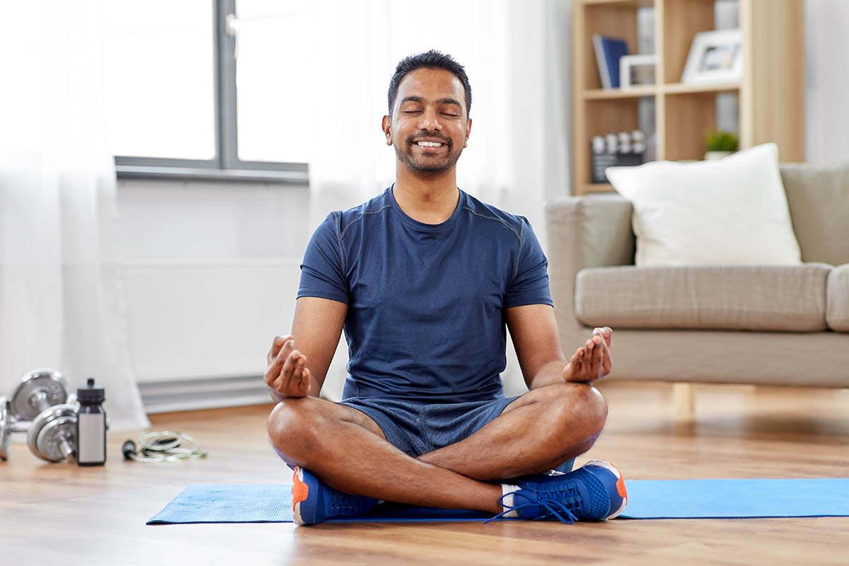 a man meditating during world mental health day